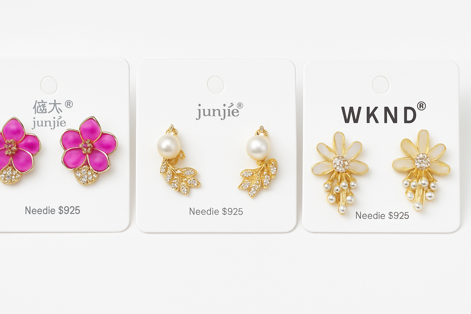 Trendy Floral, Pearl & Designer Stud Earrings Combo for Women & Girls | Stylish Daily Wear & Party Wear Earrings | Festive Gift Set (Pack of 3)